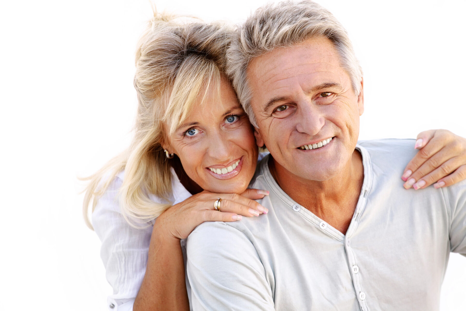 Older couple looking healthy and in love.