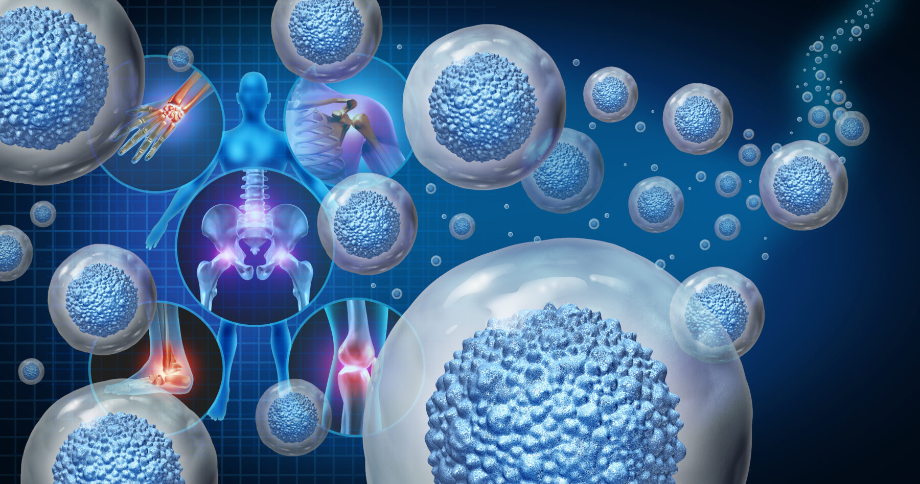 Graphic of stem cells and joints